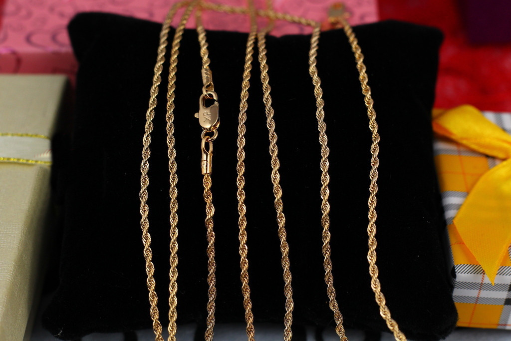 Ланцюг Xuping Jewelry канатик 50 см 1 мм золотистий