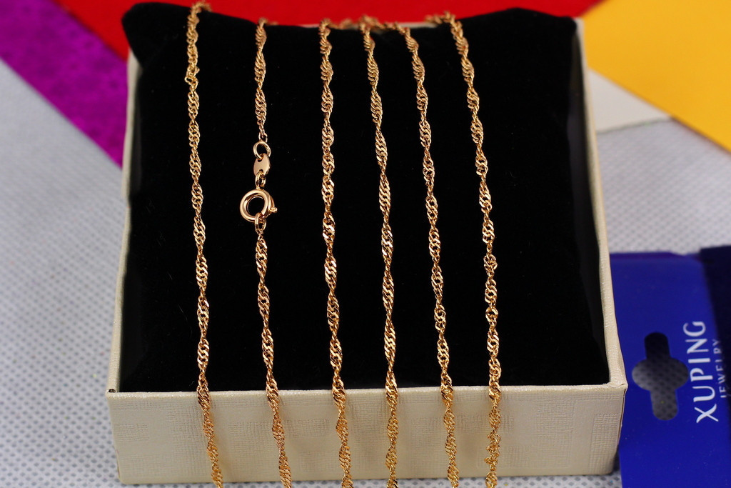 Ланцюг Xuping Jewelry Сінгапур 50 см 2 мм золотистий