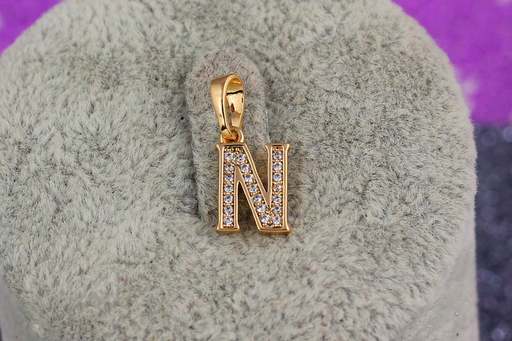 Кулон Xuping Jewelry літера N 1 см золотистий