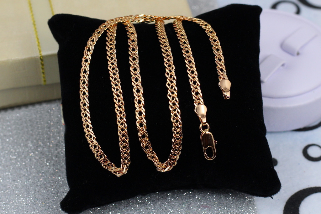 Ланцюг Xuping Jewelry ромб 45 см 4 мм золотистий