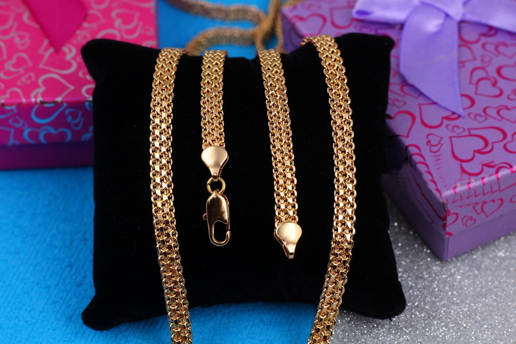 Ланцюг Xuping Jewelry новий бісмарк 55 см 6 мм золотистий