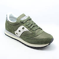 Замшевые мужские кроссовки Saucony Jazz 81 Original зеленные 42