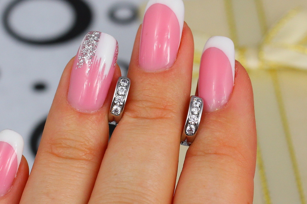Сережки Xuping Jewelry кільця з камінням 1 см сріблясті