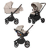 Дитячий універсальний візочок 3в1 CARRELLO Epica CRL-8511/1 (3in1) Almond Beige Бежевий, фото 5