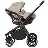 Дитячий універсальний візочок 3в1 CARRELLO Epica CRL-8511/1 (3in1) Almond Beige Бежевий, фото 3