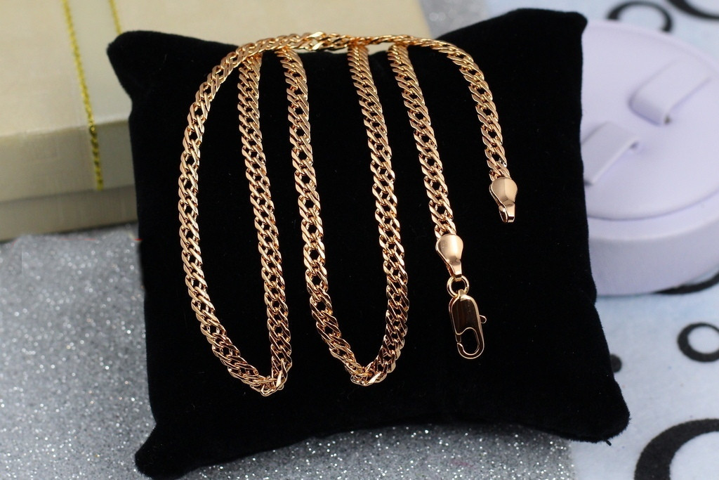 Ланцюг Xuping Jewelry ромб 50 см 4 мм золотистий