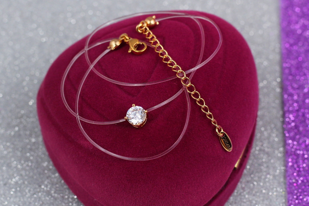 Леска Xuping Jewelry з кулоном 6 мм 40 см додаток 5 см золотиста