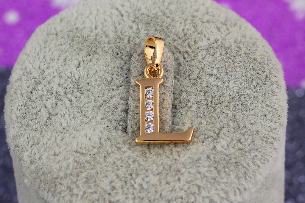 Кулон Xuping Jewelry літера L 1,5 см золотистий