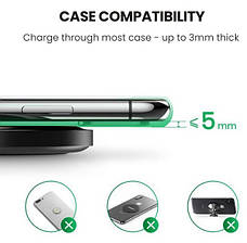 Бездротова зарядка Ugreen ED032 10W Qi Wireless Charging Pad Чорний, фото 5