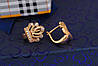 Сережки Xuping Jewelry корони 1 см золотисті, фото 3