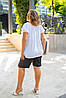 Вільна біла літня жіноча блузка великого розміру (розміри48-62), фото 6