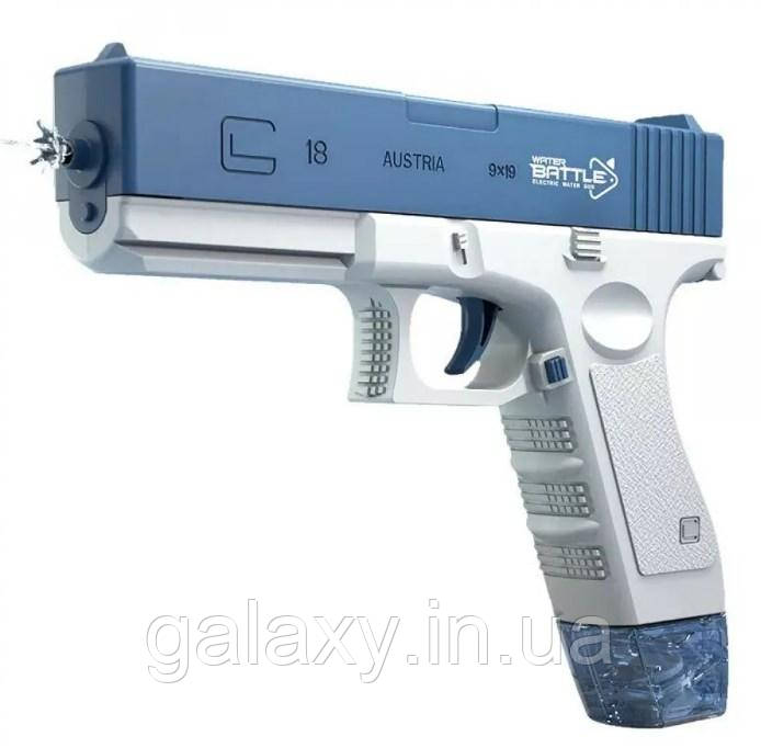 Пістолет водяний на акумуляторі Water Gun Glock синій