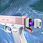 Пістолет дитячий на акумуляторі водяний для дітей Water Gun Glock рожевий, фото 4