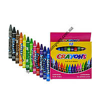 Мел восковый 8496-12 (12 цветов, Crayons)
