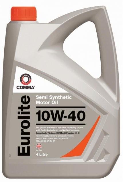 Олива моторна COMMA  EUROLITE 10W-40  API SN/CF ACEA A3 B4  4л.