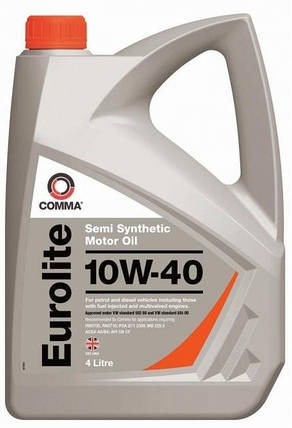 Олива моторна COMMA EUROLITE 10W-40 API SN/CF ACEA A3 B4 4л., фото 1
