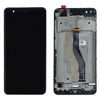 Дисплей Asus ZenFone 3 Zoom ZE553KL с тачскрином черный Original New с рамкой
