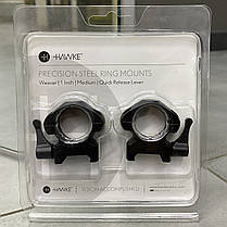 Кільця швидкознімні Hawke Precision Steel, 25.4 мм, Medium, на Weaver / Picatinny (23011), фото 3