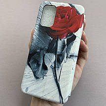 Чохол-книга для Xiaomi Redmi 9T книжка з малюнком з трояндою на телефон сяомі редмі 9т біла r7p, фото 3