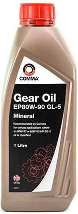 Олива трансмісійна COMMA  EP80W-90 GEAR OIL GL5  1л., фото 1
