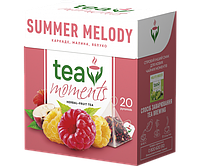 Чай фруктово-ягодный со вкусом малины Summer Melody Tea Moments 20 пирамидок