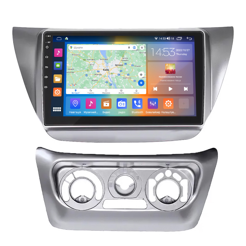 Леско на повний робочий день для Mitsubishi Lancer Evolution VII 2001-2003 Екран 9 "4/64GB Carplay 4G Wi-Fi GPS, фото 1