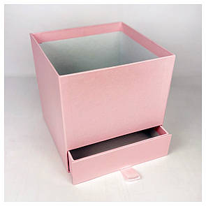 Куб зі шкатулкою 20*20*20 см рожевий