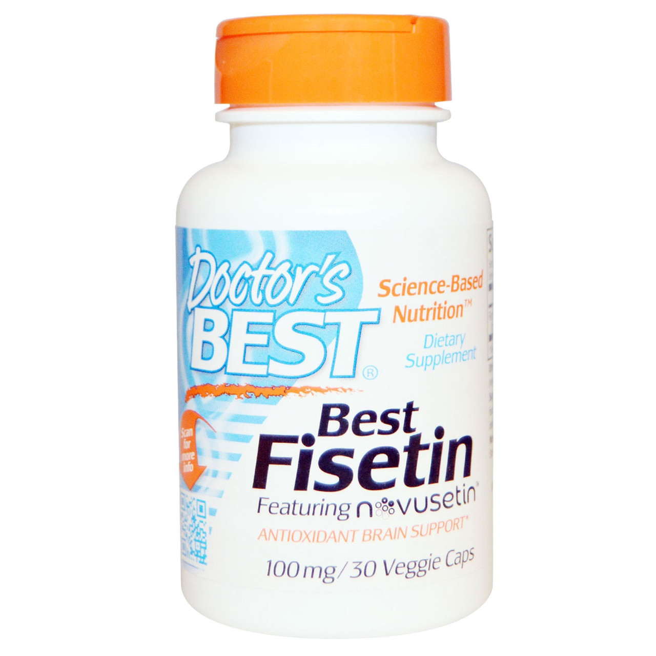 Фізетин (Fisetin&Novusetin) Doctor's Best, 100 мг, 30 рослинних капсул. Зроблено в США.