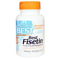 Фізетин (Fisetin&Novusetin) Doctor's Best, 100 мг, 30 рослинних капсул. Зроблено в США.