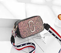 Модная женская сумочка клатч, маленькая сумка через плечо в стиле Marc Jacobs Розовый блестки Отличное