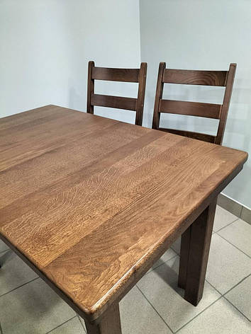 Стіл кухонний з масиву ясеня Кант RoomerIN ,колір горіх, фото 1