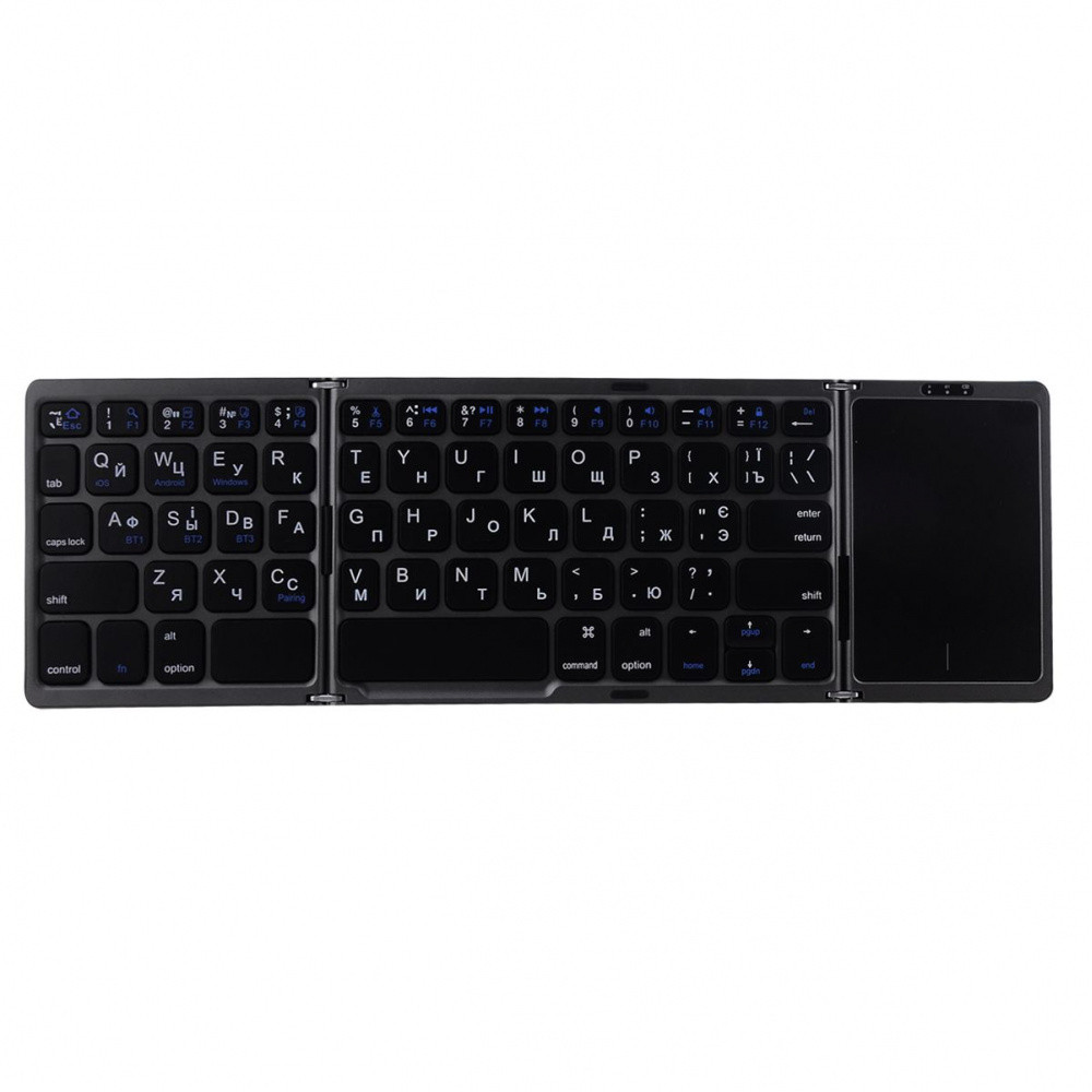Бездротова клавіатура складна з тачпадом B089T dark gray
