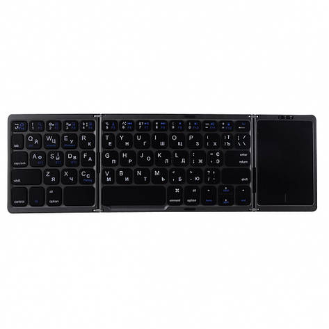 Бездротова клавіатура складна з тачпадом B089T dark gray, фото 1