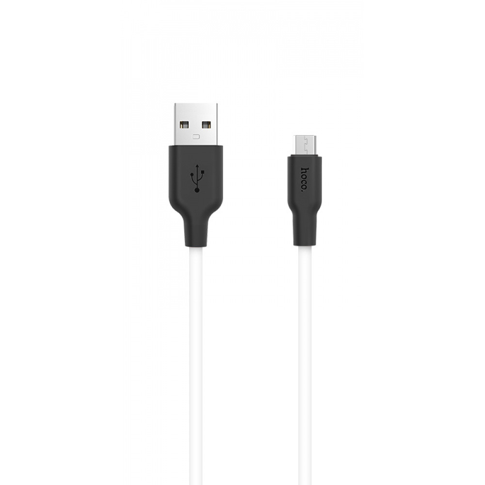 Кабель Hoco X21 Silicone Micro USB (1m) black/white