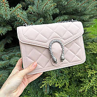 Женская мини сумочка клатч Подкова стеганная, маленькая сумка на цепочке в стиле Гучи Отличное качество