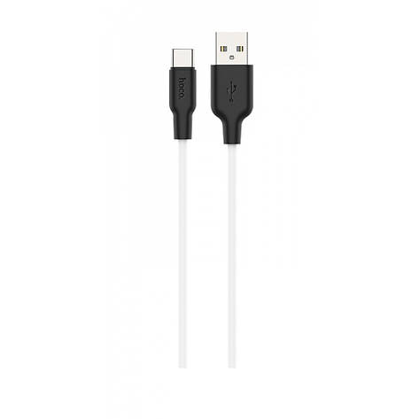 Кабель Hoco X21 Plus Silicone Type-C (1m) black/white, фото 1