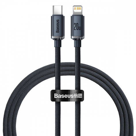 Кабель Baseus Crystal Shine Series Type-C to Lightning 20W (1.2m) black, фото 1