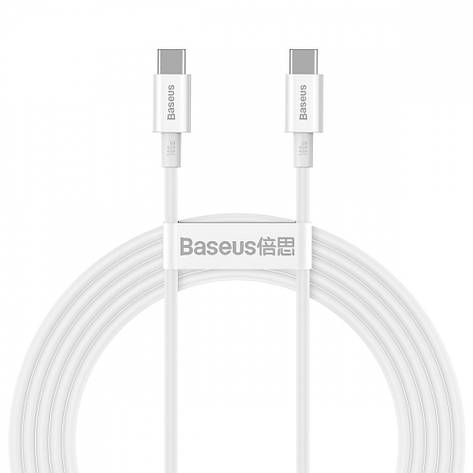 Кабель Baseus Superior Series Fast Charging Type-C to Type-C PD 100W (2m) white, фото 2