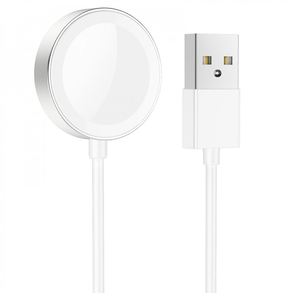 Безпровідний зарядний пристрій (зарядка) для Apple iWatch Hoco CW39 iWatch USB white