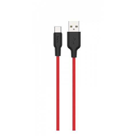 Кабель Hoco X21 Plus Silicone Type-C (2m) black/red, фото 1