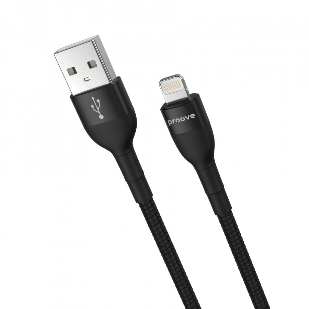 Кабель Proove Weft Lightning 2.4A (1m) black