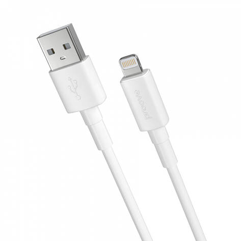 Кабель Proove Small Silicone Lightning 2.4A (1m) white, фото 1