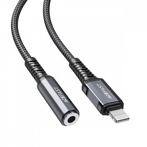 Перехідник Acefast C1-05 Lightning to 3.5mm gray, фото 1