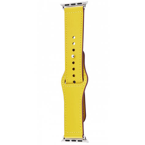 Ремінець Apple Watch Colourful Leather 38 mm/40 mm lemon yellow, фото 1