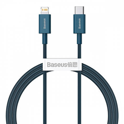 Кабель Baseus Superior Series Fast Charging Type-C to Lightning PD 20W (1m) blue, фото 1