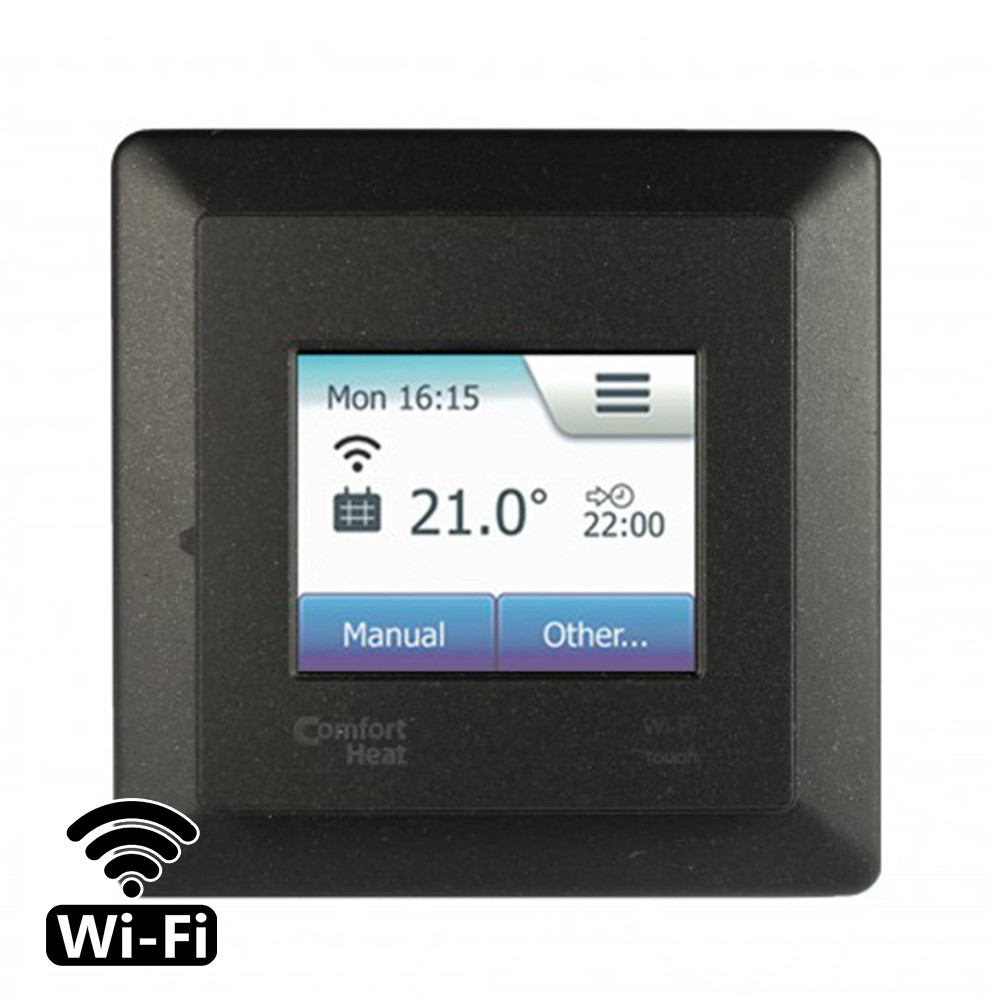 Регулятор Comfort TOUCH Wi-Fi Black / для теплої підлоги