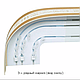Карниз подвійний Victoria Біла вартість за комплект зі стрічкою гачками KSMP, фото 3