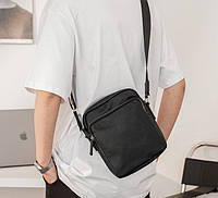 Качественная мужская сумка планшетка эко кожа черная Отличное качество