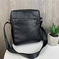 Модная мужская сумка планшетка кожаная черная, сумка-планшет из натуральной кожи барсетка Отличное качество