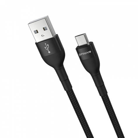 Кабель Proove Weft Micro USB 2.4A (1m) black, фото 1